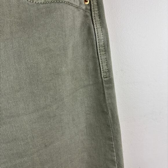 Zara Wide Leg Jeans Green 4 - Picture 4 of 8